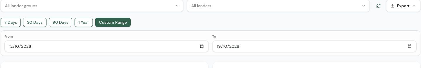Choose the dates in DNX Manage