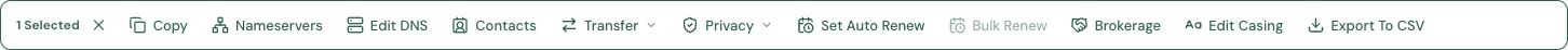 Select the domains in DNX Manage